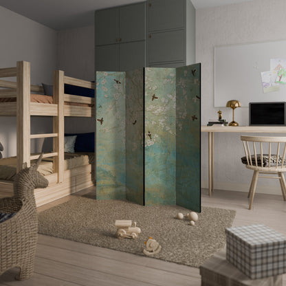 BLOOMING CHARM Dekorativ rumsavdelare med 4 paneler