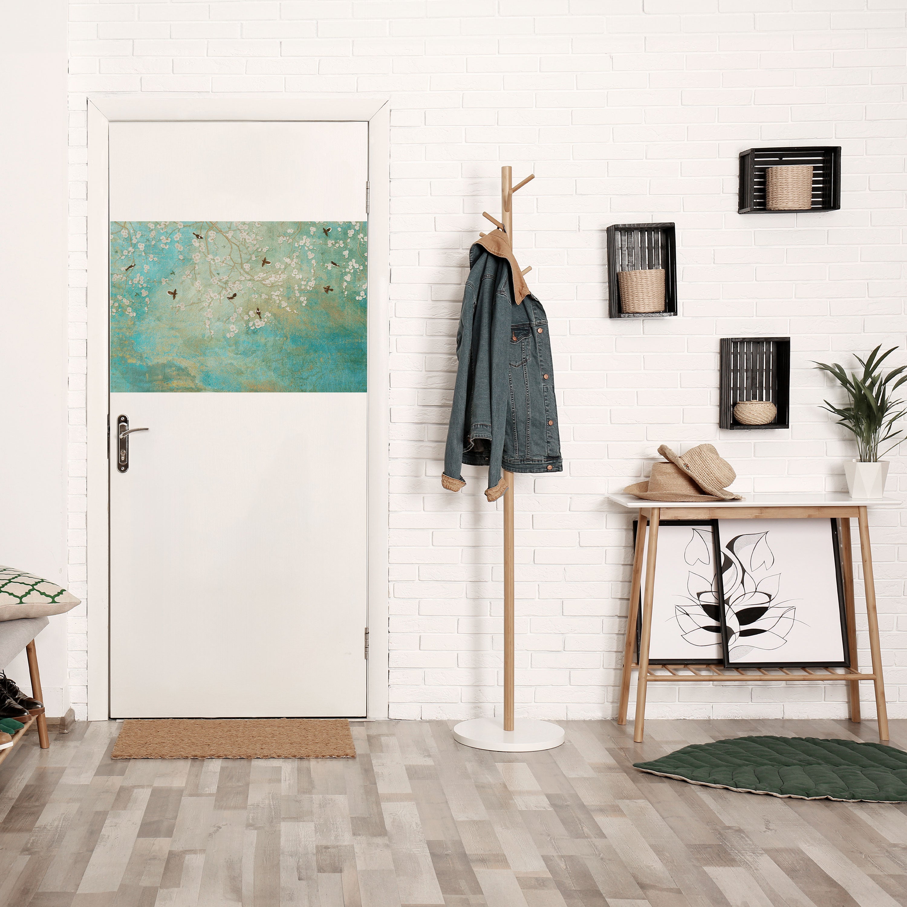 BLOOMING CHARM horisontell poster med självhäftande motiv
