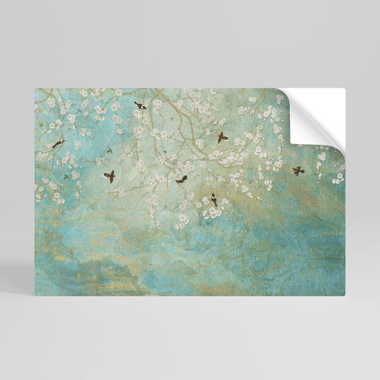 BLOOMING CHARM Peel and Stick Horizontal Poster
