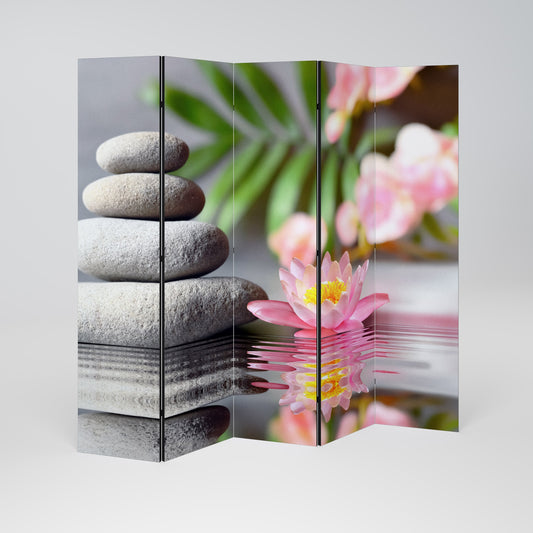 CALMING REFLECTIONS Decorative 5-Panel Room Divider