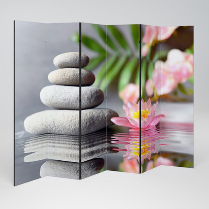 CALMING REFLECTIONS Decorative 6-Panel Room Divider