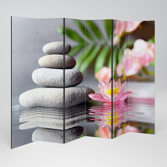 CALMING REFLECTIONS Decorative 6-Panel Room Divider