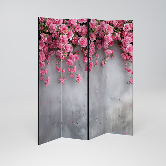 SERENE FLOWER FOLD Decorative 4-Panel Room Divider