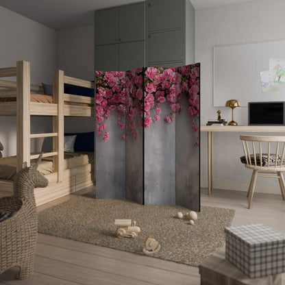 Dekorativ rumsavdelare med 4 paneler, SERENE FLOWER FOLD