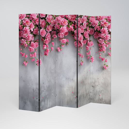 SERENE FLOWER FOLD Decorative 5-Panel Room Divider