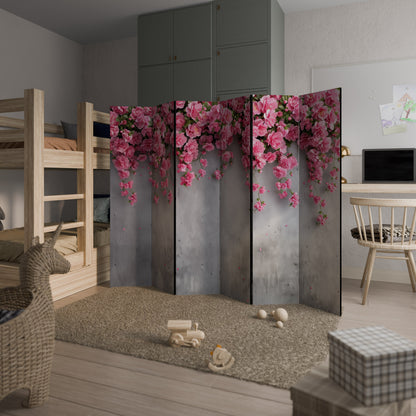 Dekorativ rumsavdelare med 6 paneler SERENE FLOWER FOLD