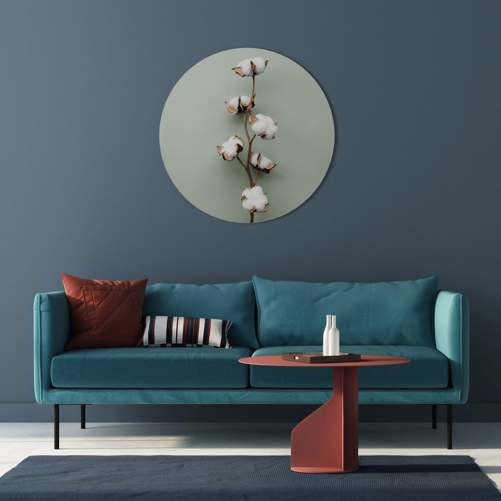 COTTON DREAMS UNFOLDED Round Wall Art