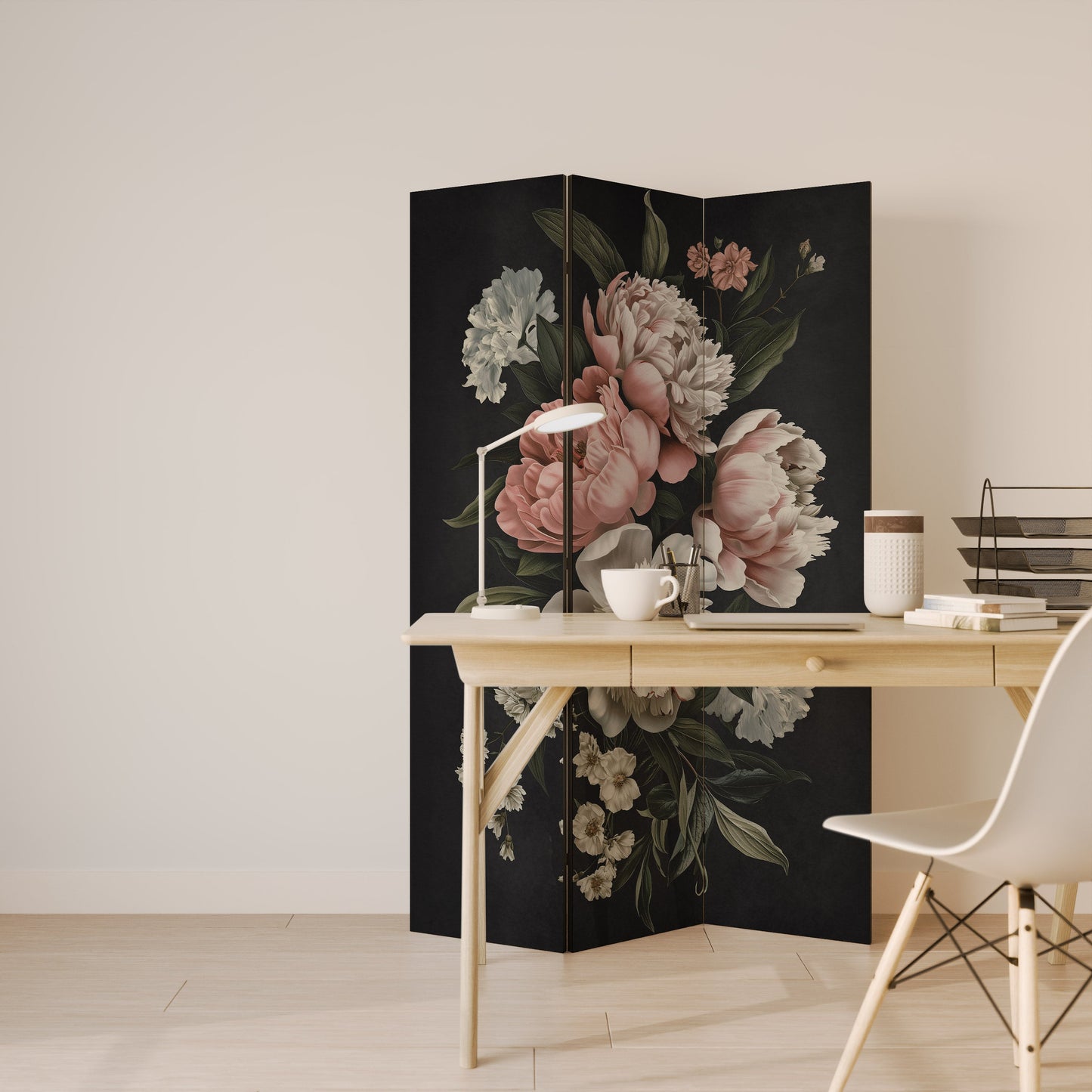 LUSH ELEGANCE Dekorativ rumsavdelare med 3 paneler