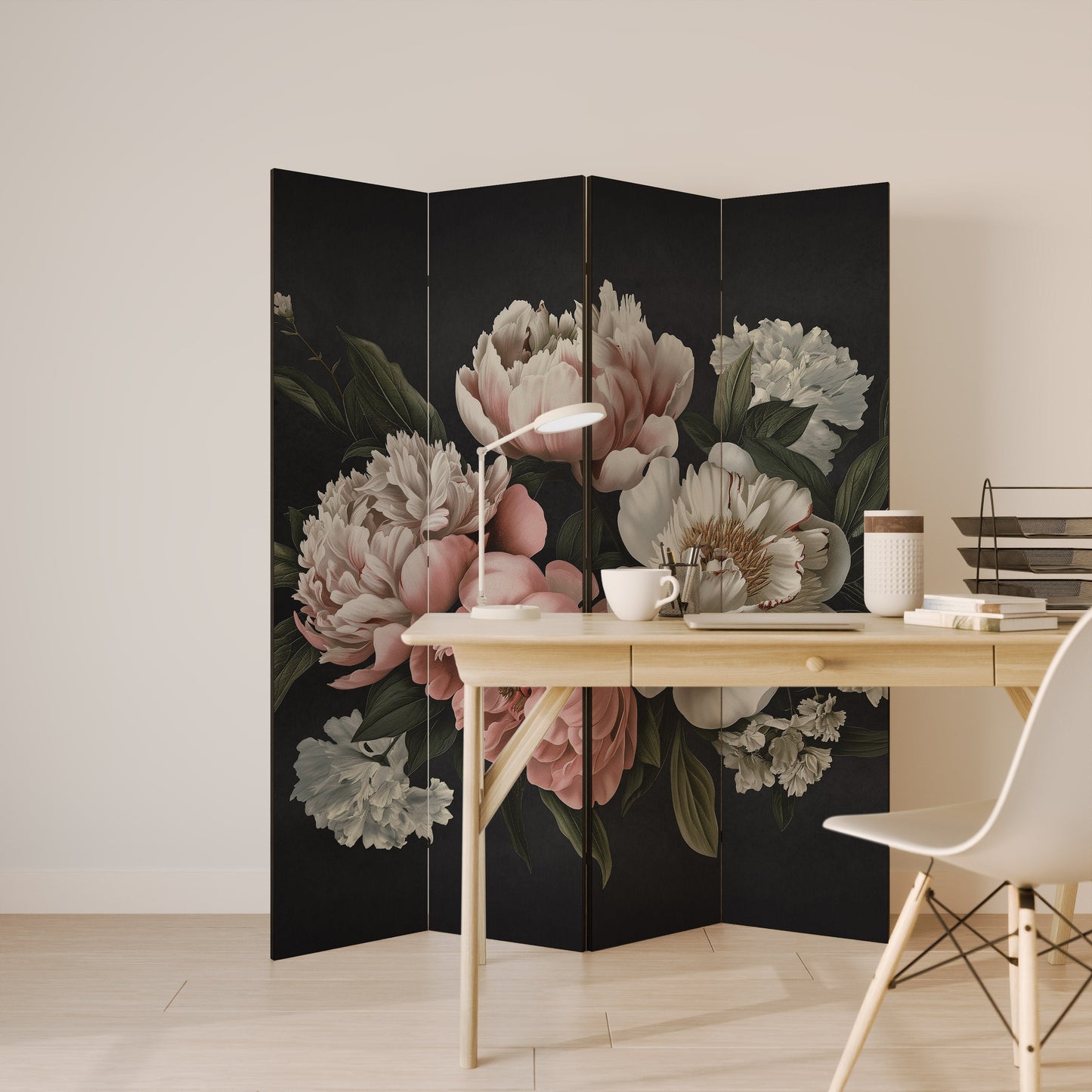 LUSH ELEGANCE Dekorativ rumsavdelare med 4 paneler