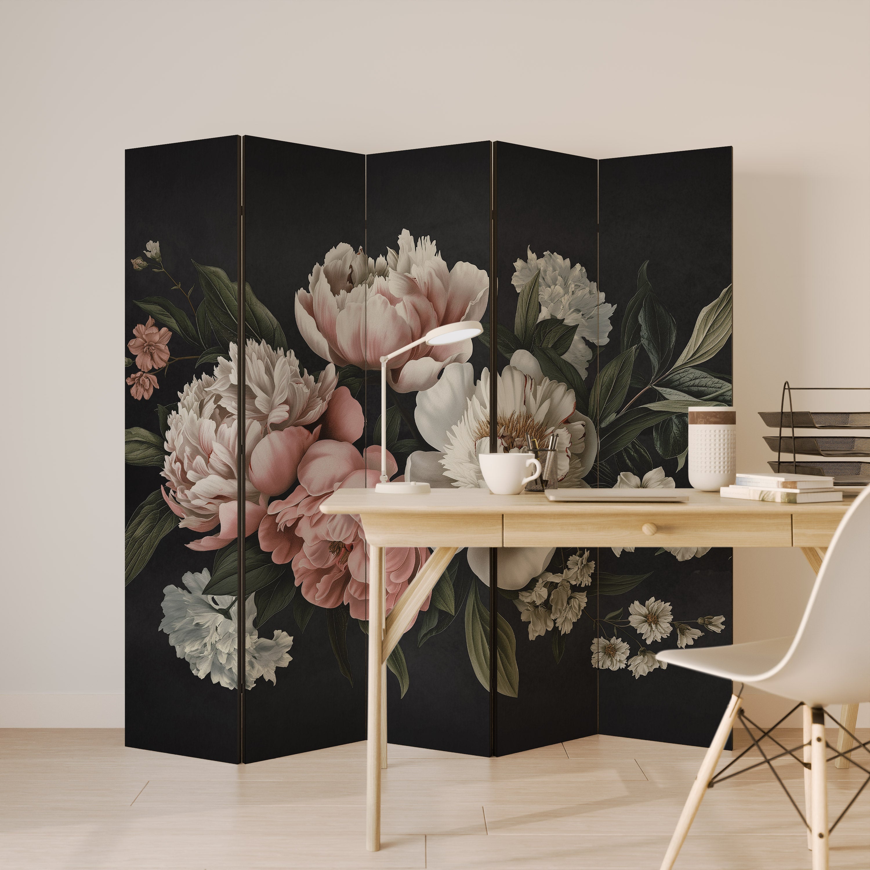 LUSH ELEGANCE Dekorativ rumsavdelare med 5 paneler
