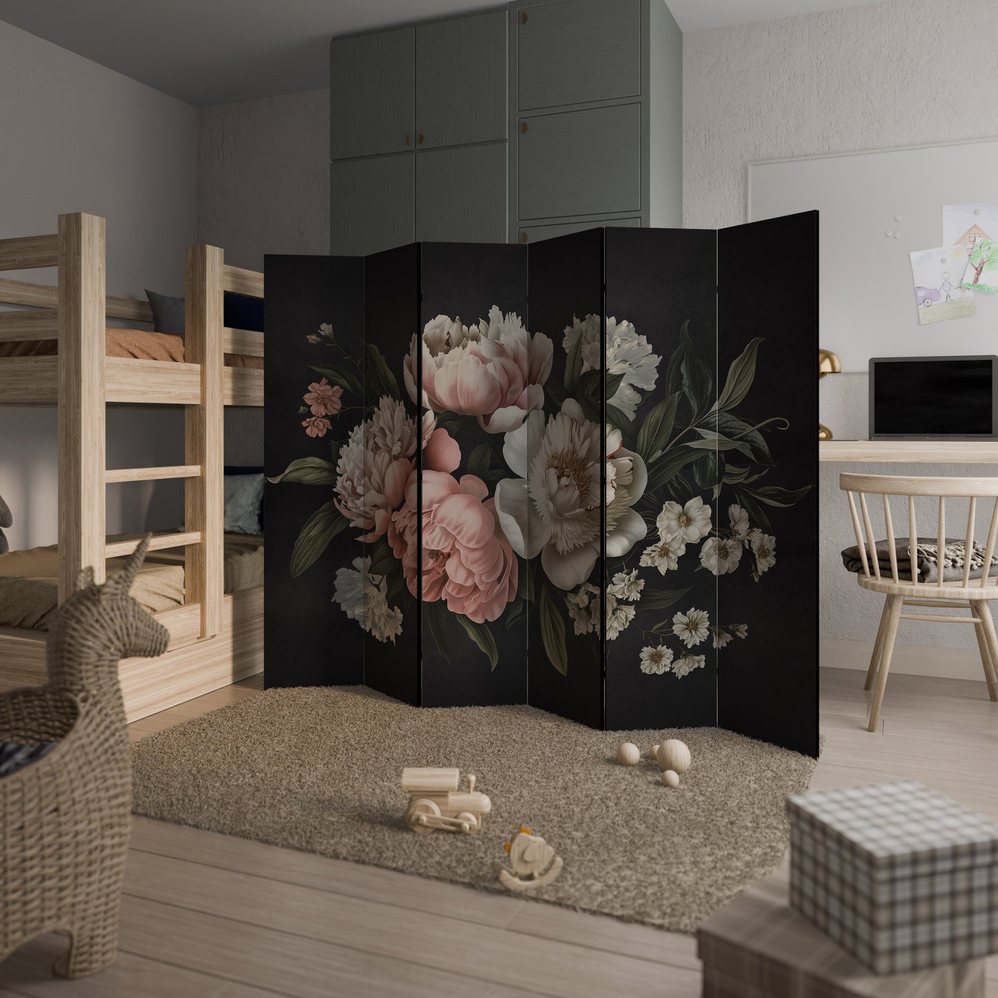 LUSH ELEGANCE Dekorativ rumsavdelare med 6 paneler