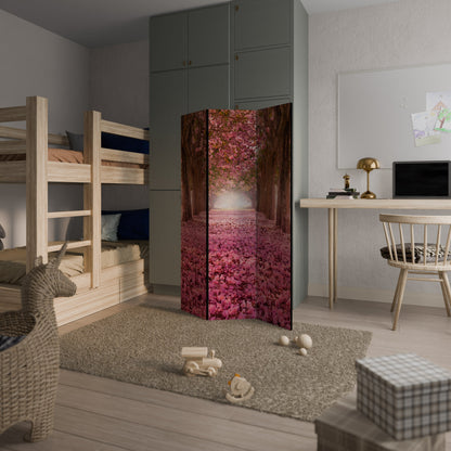 BLOMMANDE GÅR Dekorativ rumsavdelare med 3 paneler