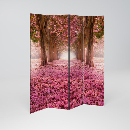 BLOSSOMING PATHWAYS Rumsavdelare 4 paneler