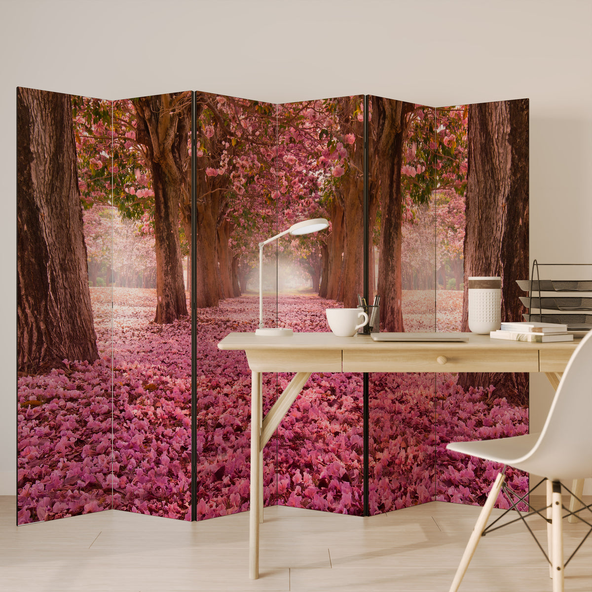 BLOSSOMING PATHWAYS Rumsavdelare 6 paneler