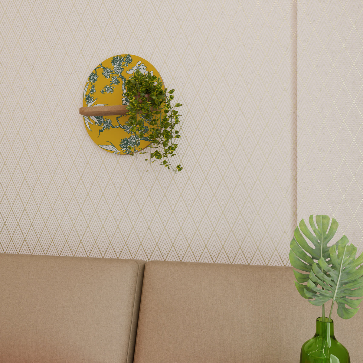 YELLOW CHINOISERIE Dekorationshylla