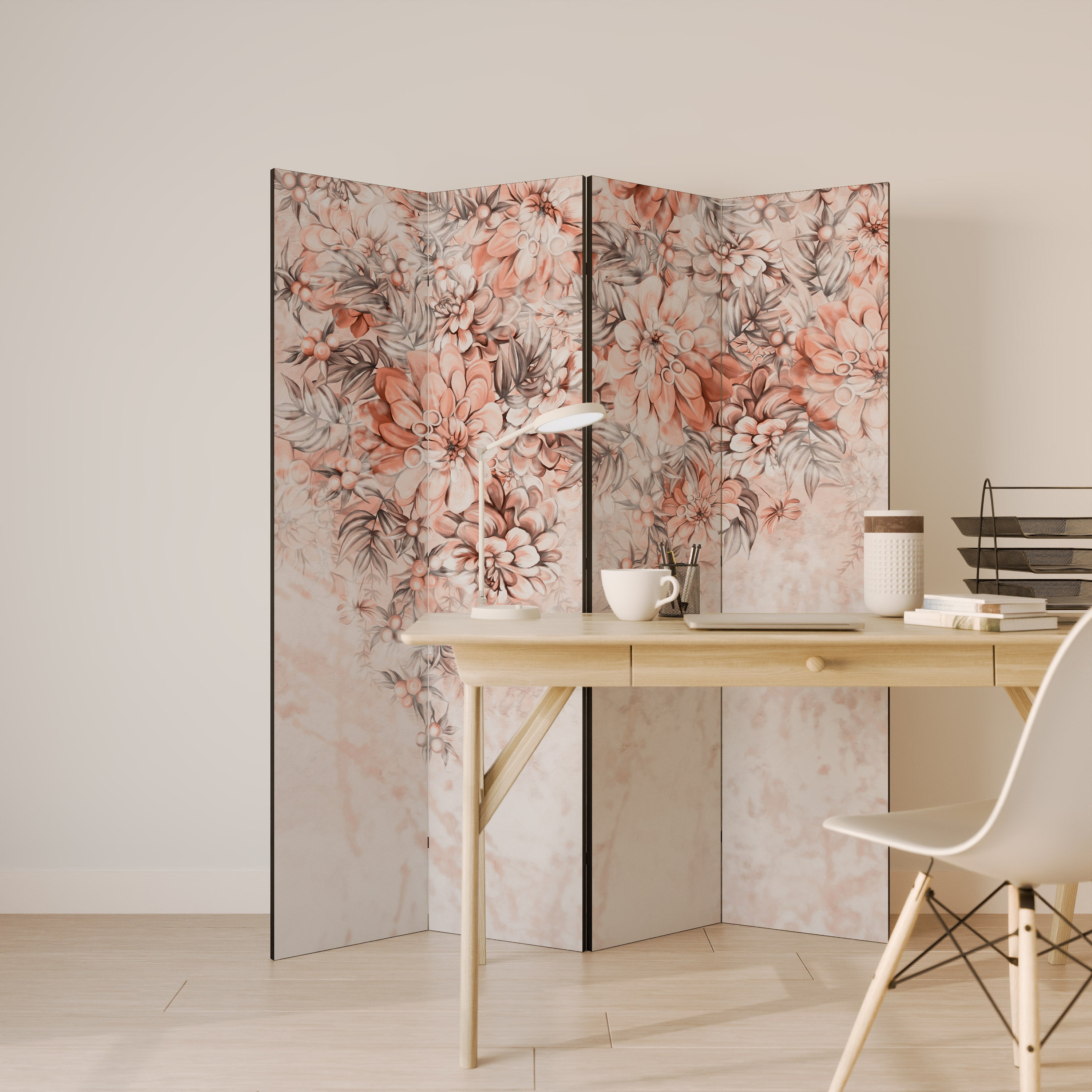 MARBLE GARDEN FANTASY Rumsavdelare 4 paneler
