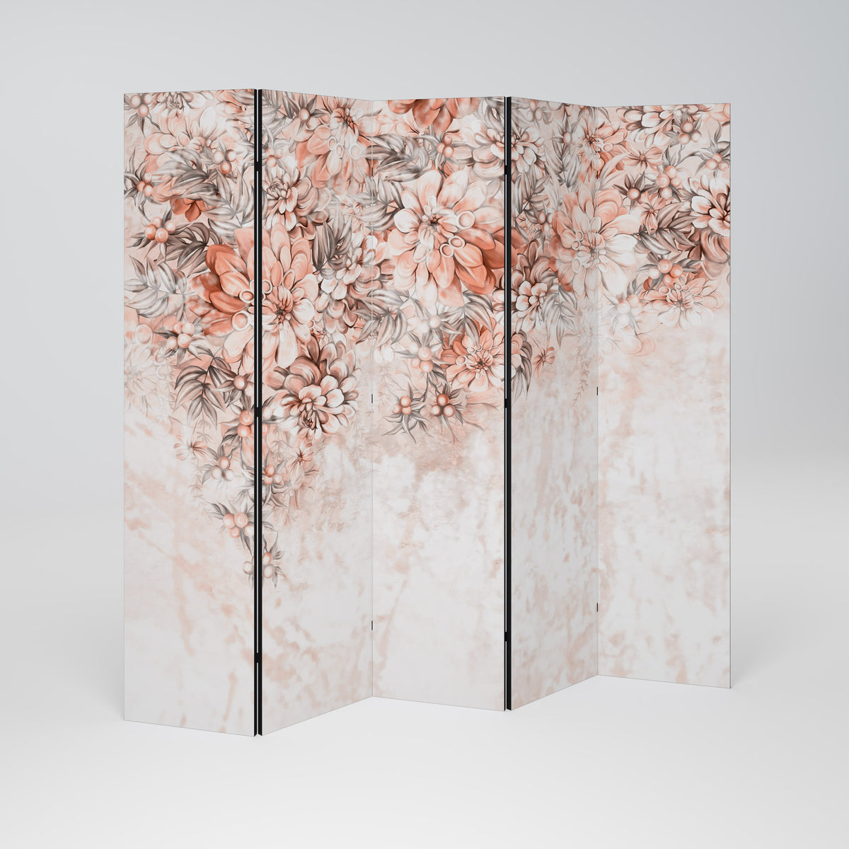 MARBLE GARDEN FANTASY Dekorativ rumsavdelare – 5 paneler