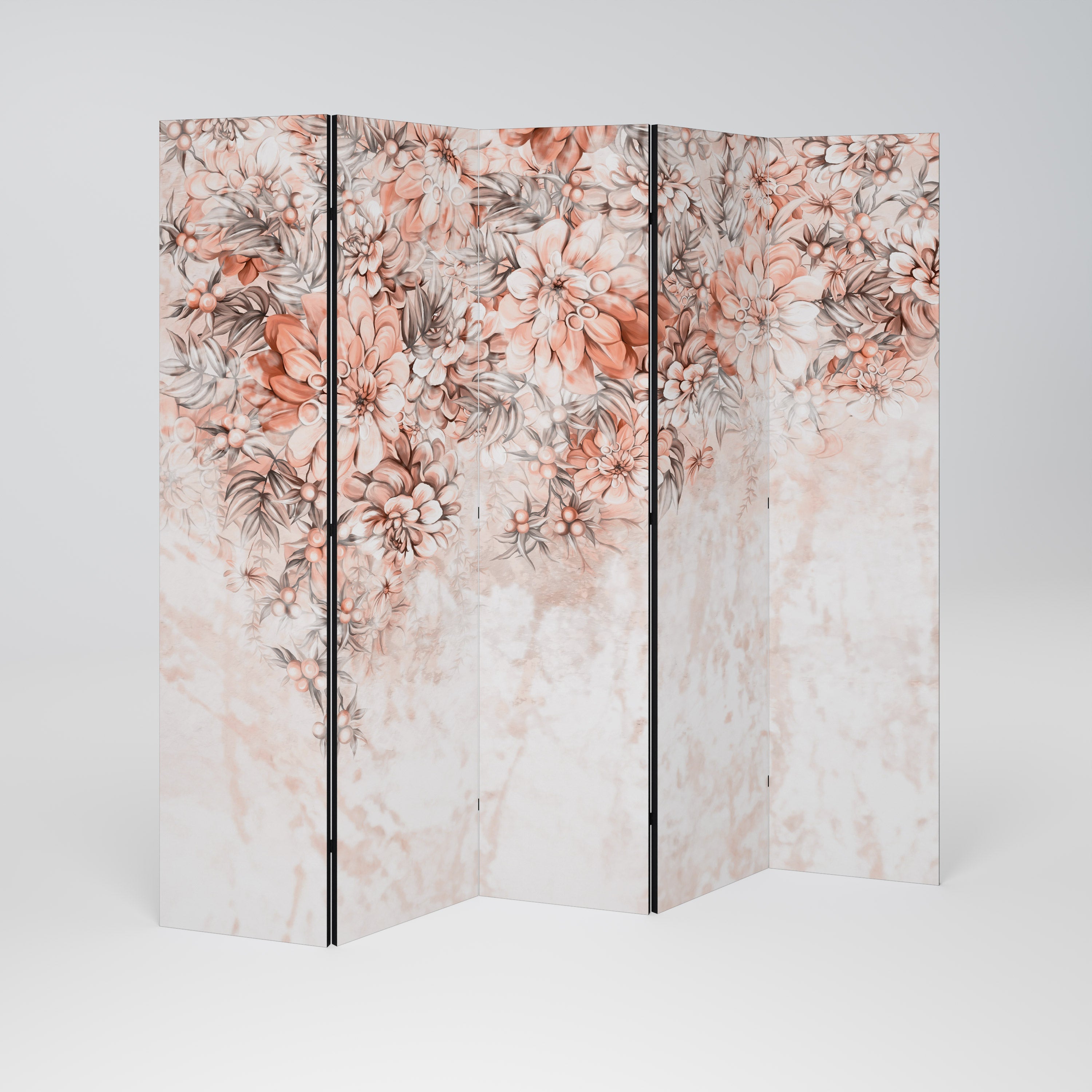 Dekorativ rumsavdelare med 5 paneler i MARBLE GARDEN FANTASY