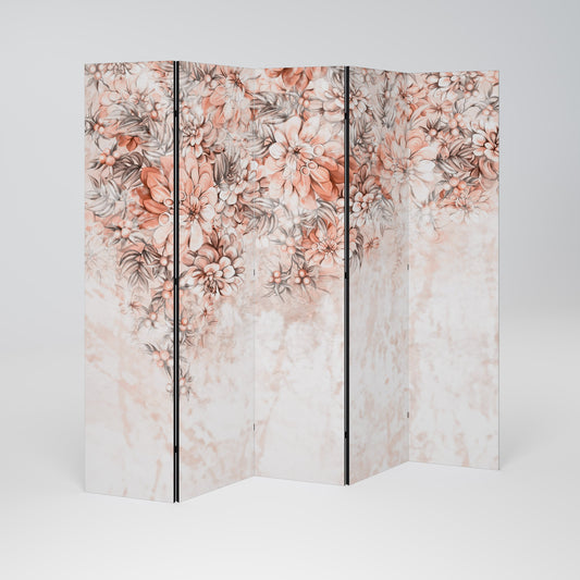 MARBLE GARDEN FANTASY Decorative 5-Panel Room Divider