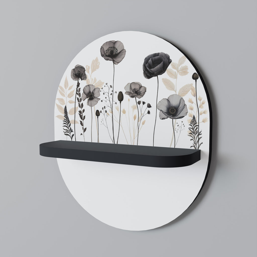 POPPY ALLURE Oval konsthylla i svart finish
