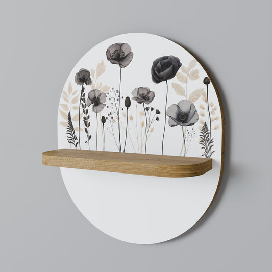 POPPY ALLURE Oval konsthylla i ekeffekt