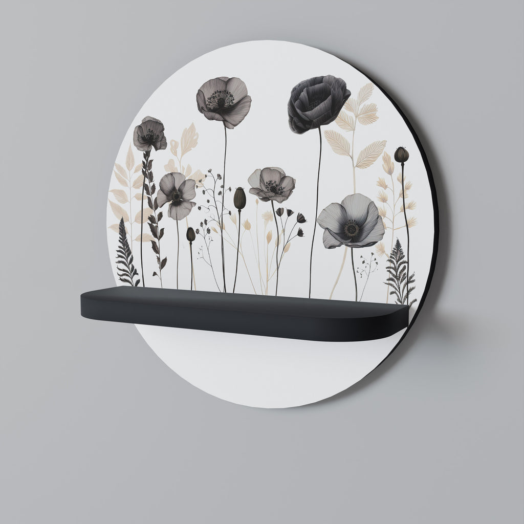 POPPY ALLURE Rund konsthylla i svart finish