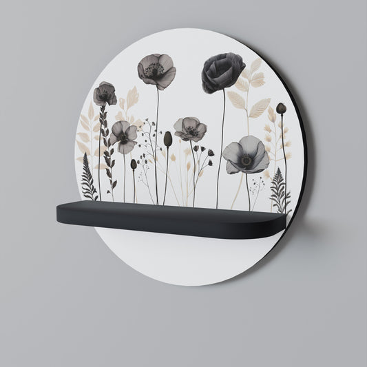 POPPY ALLURE Rund konsthylla i svart finish