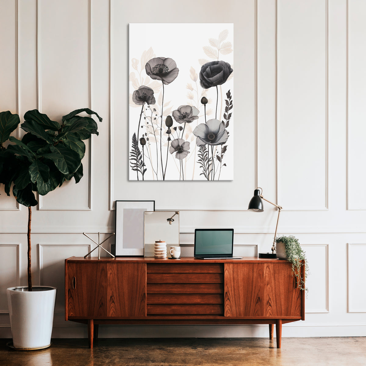 POPPY ALLURE Vertical Canvas Print