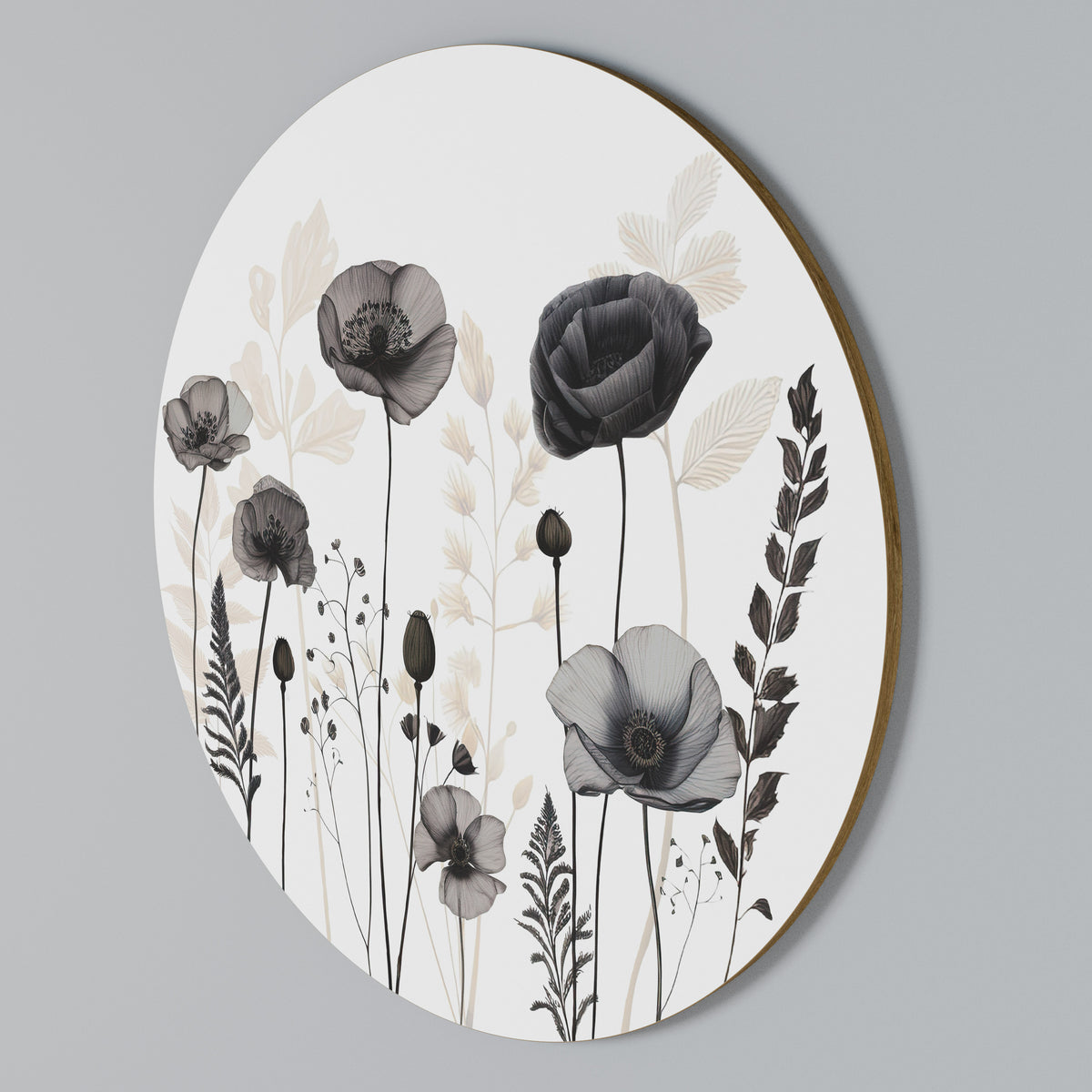 POPPY ALLURE Round Wall Art