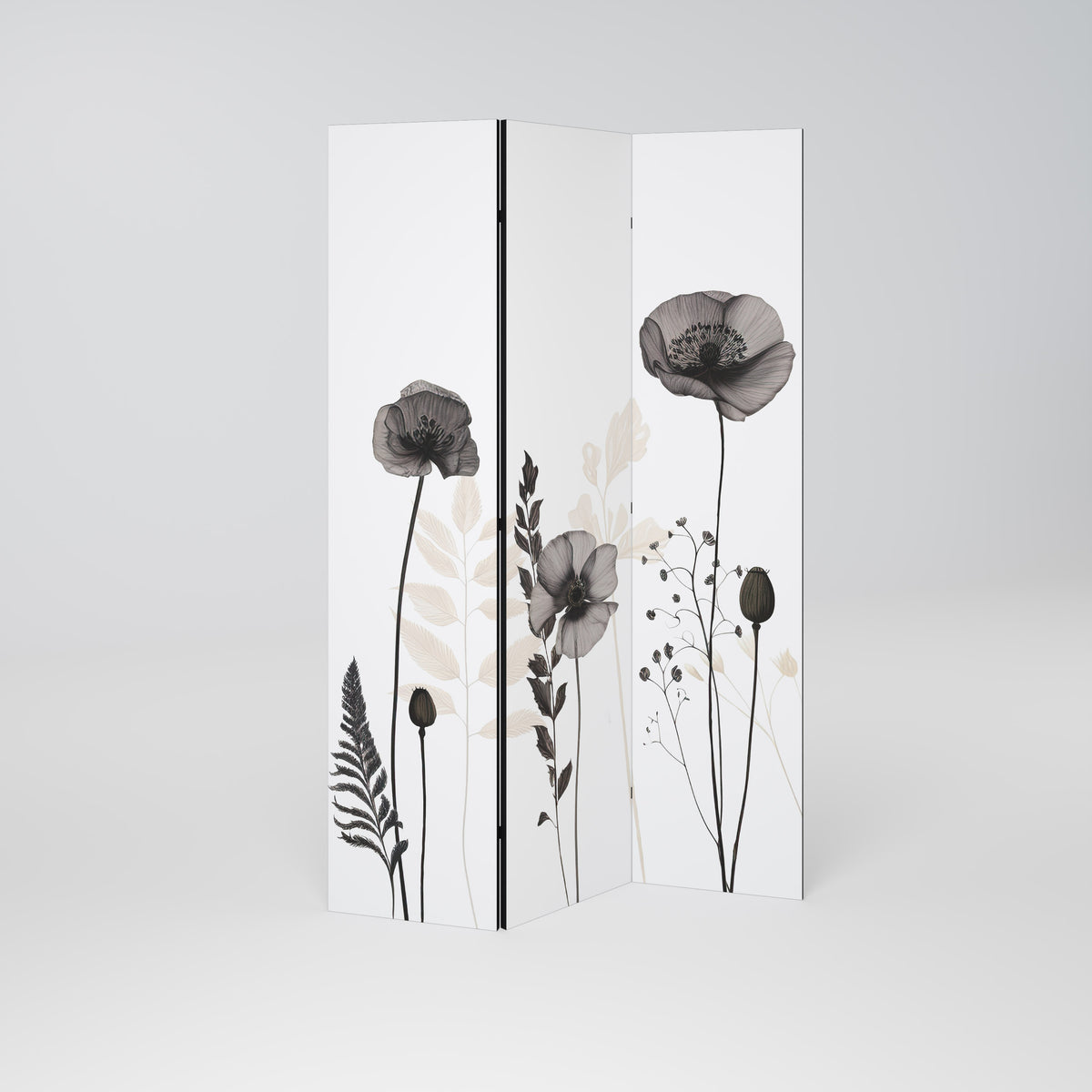 POPPY ALLURE Dekorativ rumsavdelare – 3 paneler