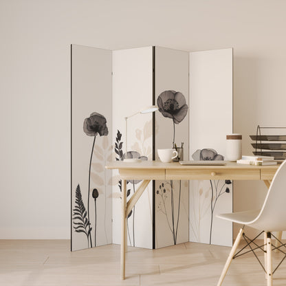POPPY ALLURE Dekorativ rumsavdelare med 4 paneler