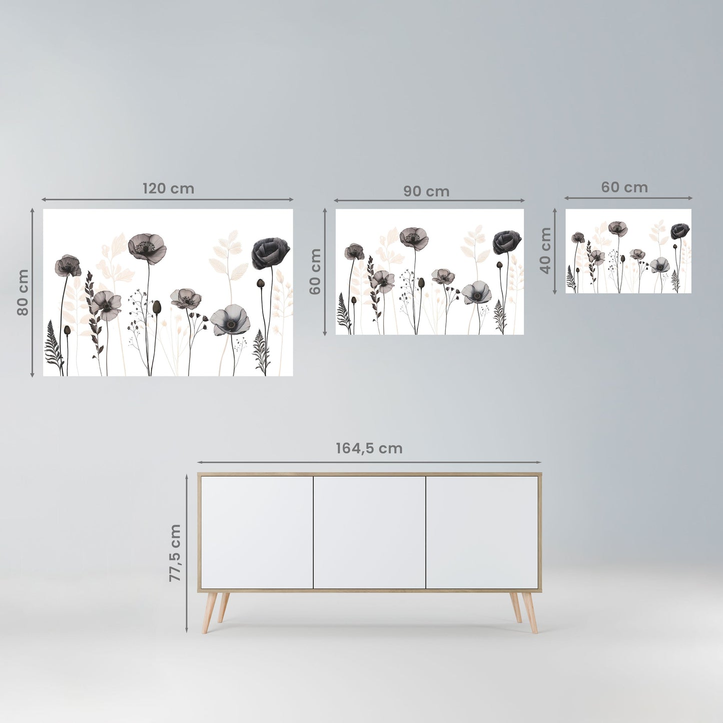 POMPY ALLURE Horisontell poster med självhäftande motiv