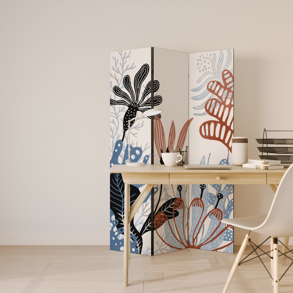 ORGANIC ASSEMBLAGE Dekorativ rumsavdelare – 3 paneler