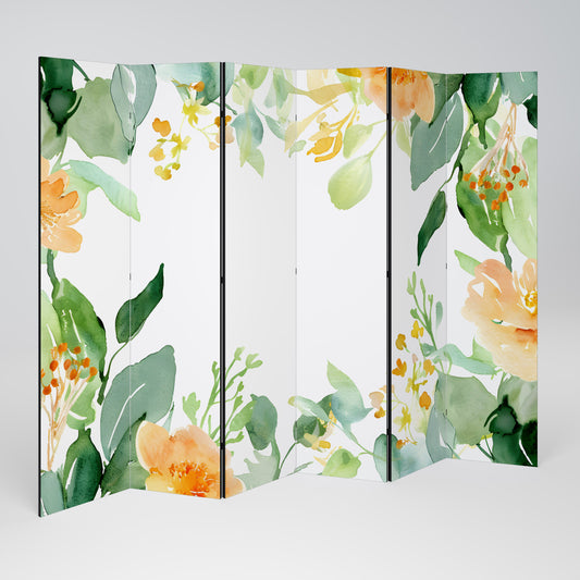FLORAL SERENITY SPLIT Decorative 6-Panel Room Divider