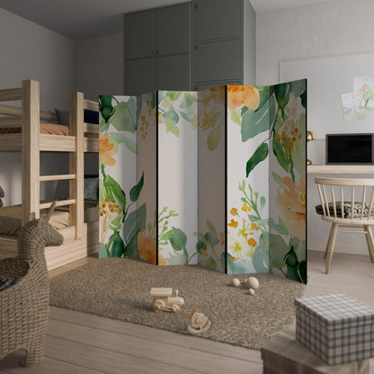 FLORAL SERENITY SPLIT Decorative 6-Panel Room Divider