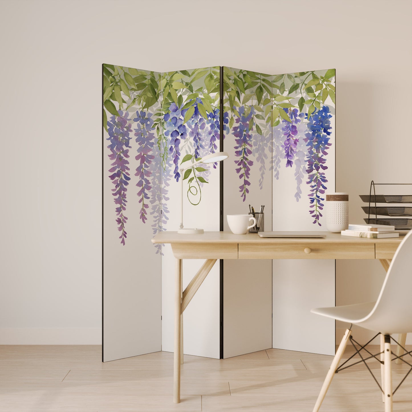 BOTANICAL BREEZE Dekorativ rumsavdelare med 4 paneler