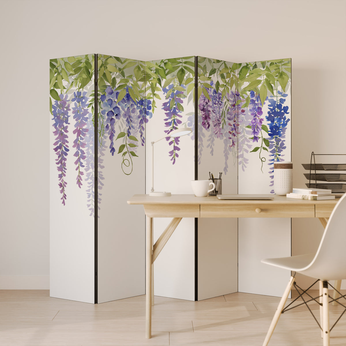 BOTANICAL BREEZE Dekorativ rumsavdelare – 5 paneler
