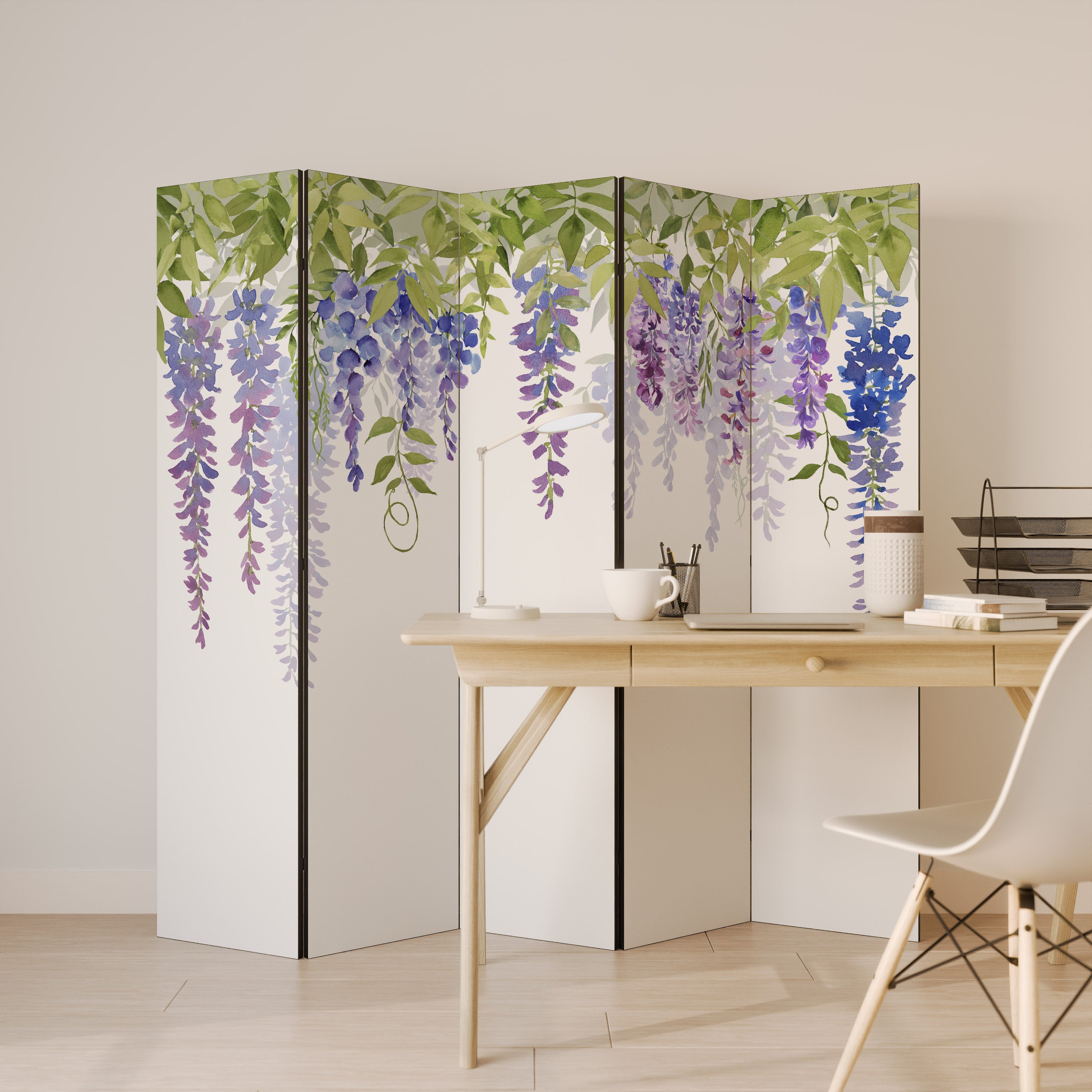 BOTANICAL BREEZE Dekorativ rumsavdelare – 5 paneler