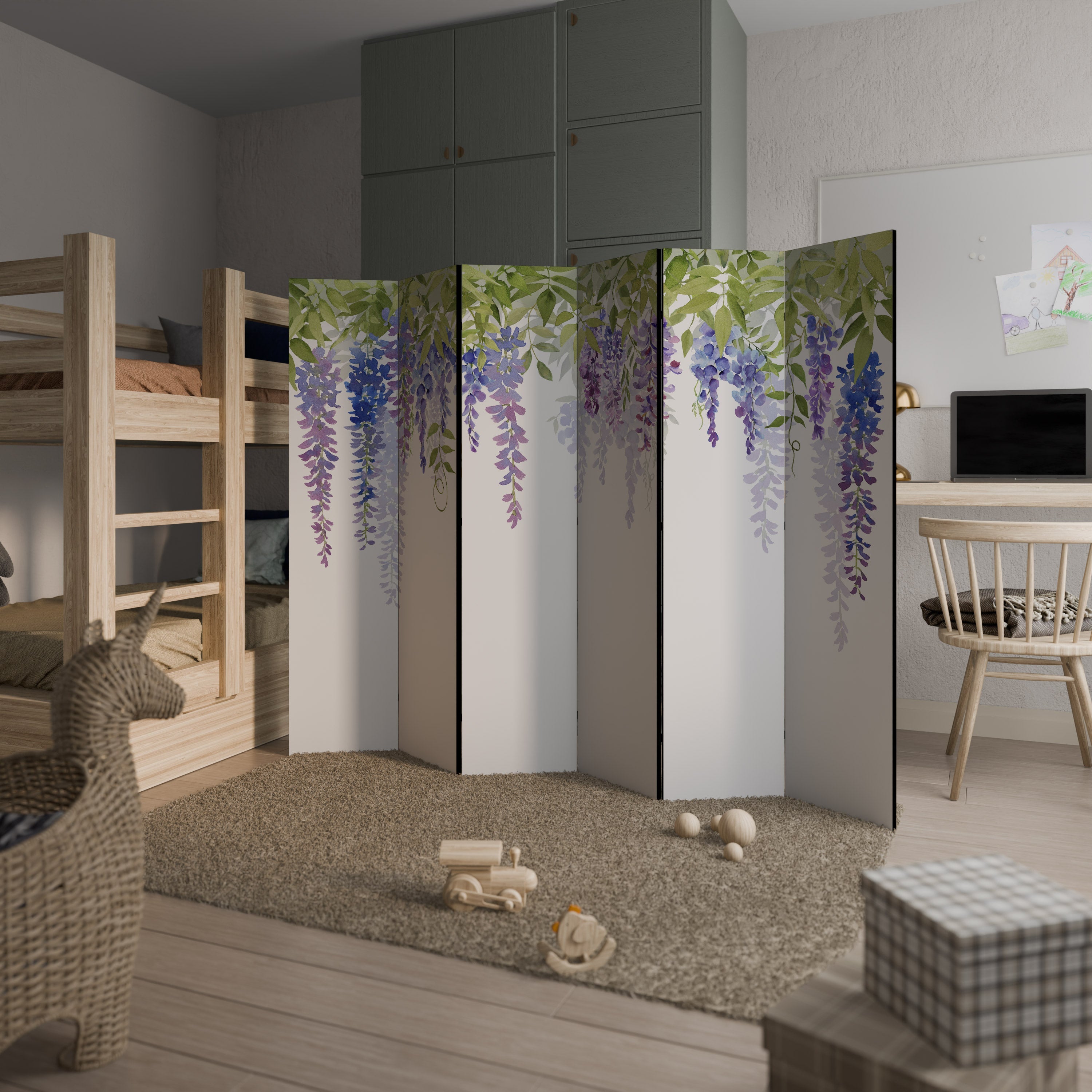 BOTANICAL BREEZE Dekorativ rumsavdelare med 6 paneler