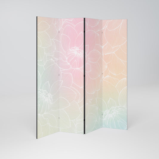 ELEGANT FLORAL FUSION Rumsavdelare 4 paneler