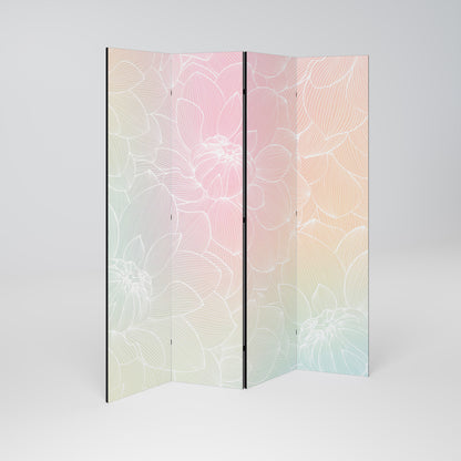 ELEGANT FLORAL FUSION Rumsavdelare 4 paneler