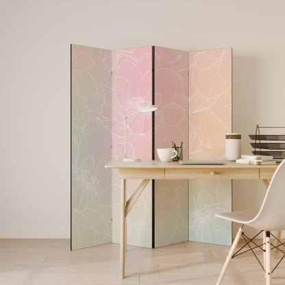 ELEGANT FLORAL FUSION Rumsavdelare 4 paneler