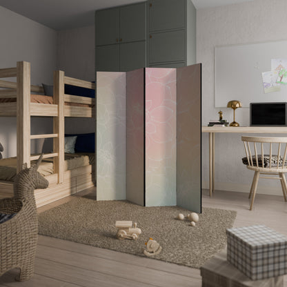 ELEGANT BLOMSTERFUSION Dekorativ rumsavdelare med 4 paneler