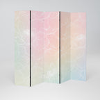 ELEGANT FLORAL FUSION Dekorativ rumsavdelare – 5 paneler