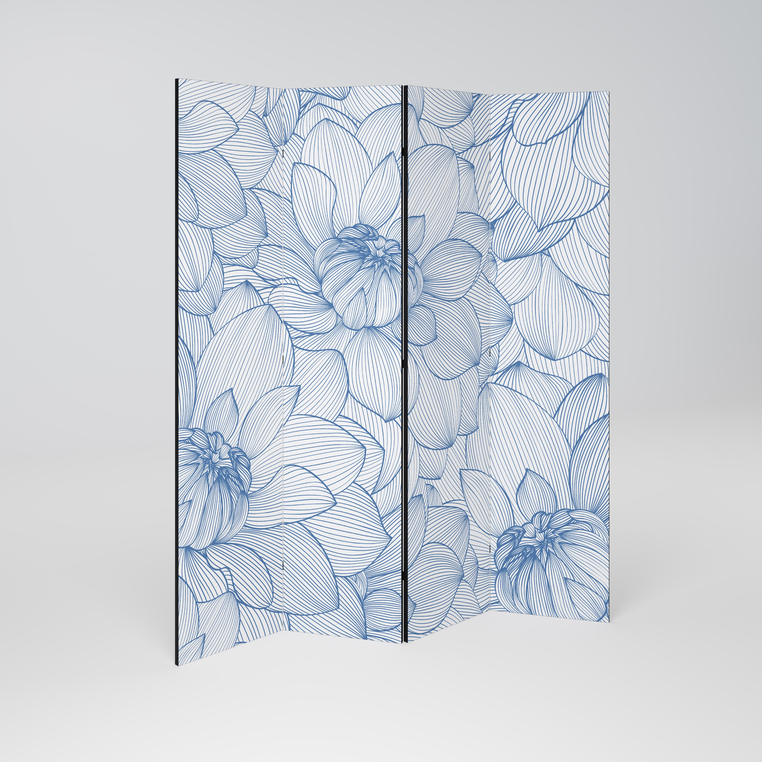 LUSH LINEAR BLOOMS Rumsavdelare 4 paneler
