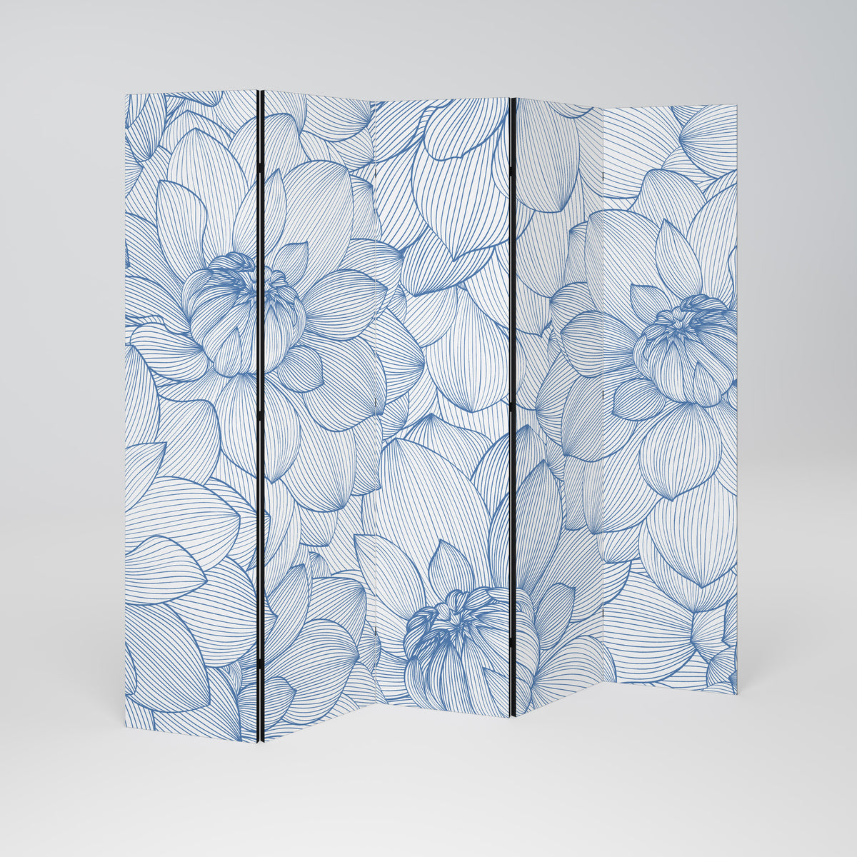 LUSH LINEAR BLOOMS Dekorativ rumsavdelare – 5 paneler