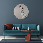 COTTON CLOUDS IN BALANCE Round Wall Art