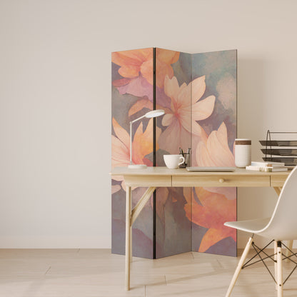Dekorativ rumsavdelare med 3 paneler PETAL GRACE