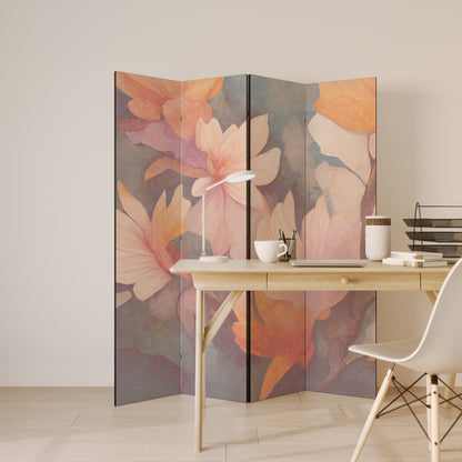 Dekorativ rumsavdelare med 4 paneler PETAL GRACE