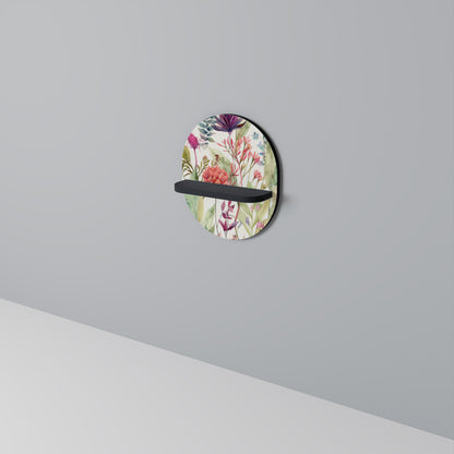 HERBAL FIESTA Oval Art Shelf In Black Finish